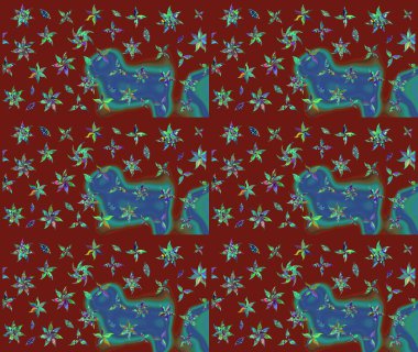 Suluboya tarzında kırmızı renkte çiçekler. Raster illüstrasyonunda çiçek deseni çizimi.