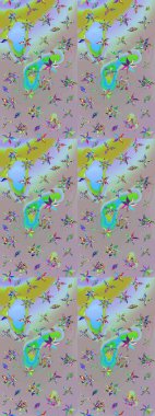 Çiçek arkaplan. Çiçekli tebrik kartı. Suluboya çiçek buketi. Tarafsız ve gri renklerde. Raster illüstrasyonu. Doğum günü kartı ya da düğün davetiyesi.