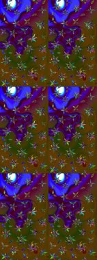 Güzel çiçek deseni. Düz Çiçek Elementleri Tasarımı. Renkli Bahar Teması eskiz kalıbı. Kahverengi ve yeşil renkte çiçekler.