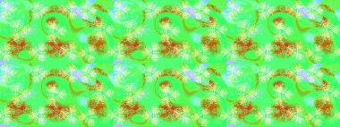 Raster illüstrasyonu. Noel stili. Yeşil, mavi ve nötr renklerde kar taneleri.