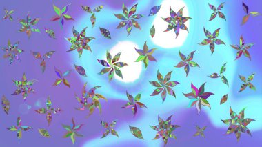 Hoş bir çiçek geçmişi var. Küçük bir çiçekte eskiz deseni. Raster illüstrasyonu. Güzel kumaş deseni.