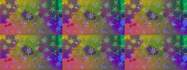 Sevimli çiçek raster deseni. Yeşil ve kahverengi renkli çiçekler. Düz Çiçek Elementleri Tasarımı. Renkli Yaz Teması çizim şablonu.