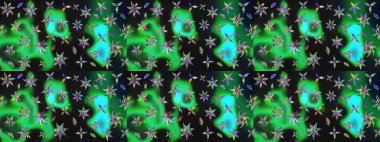 Çiçekli çiçek deseni, suluboya. Küçük çiçekte güzel bir çiçek deseni var. Raster deseni.