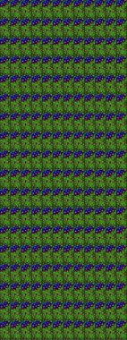 Raster illüstrasyonundaki çiçek desenli çizim. Yeşil renkte çiçekler.