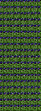 Raster illüstrasyonundaki çiçek desenli çizim. Yeşil renkte çiçekler.