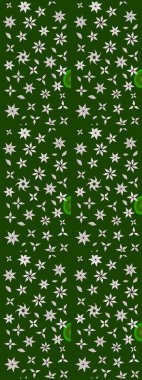 El çizimi çiçek unsurları olan soyut çizim raster deseni. 1950-1960 motifleri. Çiçekli ipek eşarp. Yeşil ve nötr yeşil ve nötr. Retro tekstil tasarım koleksiyonu.