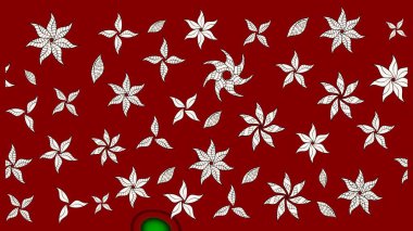 Çizgi çizimi kalıbı. Şirin çiçekler. Raster Moda kumaş deseni.