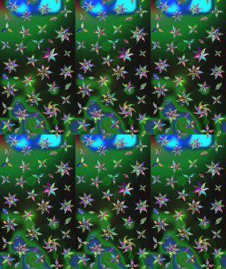 Parlak renkli çiçekli ve yeşil yapraklı harika bir çiçek deseni. Halk tarzı. Modern çiçek arkaplanı. Moda baskıları için zarif bir şablon.