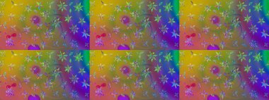 Paket kağıdı için en iyisi. Doğal kozmetik ürünleri, parfüm, çiçekçi dükkanı için bahar ihalesi tasarımı. Yeşil ve kahverengi lale çiçekleriyle Raster eskiz deseni. Karşılama ya da düğün geçmişi olarak kullanılabilir.