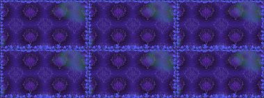 Kusursuz çiçek deseni. Raster illüstrasyonu. Mor renklerde Asya tekstili.