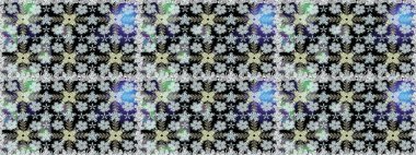 Cute flowers. Raster Trendy fabric pattern. Line seamless pattern.