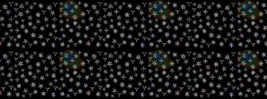 Raster illüstrasyonu. Eskiz tarzı siyah renkler. Şirin karalamalı çiçek desenli çizim. Raster illüstrasyonu. El yapımı çiçek ve bitki koleksiyonu.