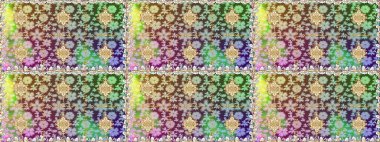 Raster oryantal süs. Kusursuz altın desen. Tarafsız renklerde altın elementlerle kusursuz desen.