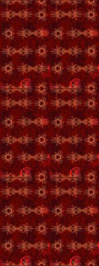 Kışın sembolü, mutlu noeller, mutlu yeni yıl kutlamaları Raster. Basit, pürüzsüz bir kar tanesi. Kırmızı, siyah ve kahverengi renkler üzerine illüstrasyon. Soyut duvar kağıdı, ambalaj dekorasyonu.