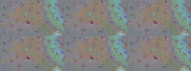 El çizimi. Çiçekli eskiz deseni. Gri ve bej renkli çiçekler. Suluboya çizimi.