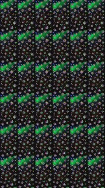 Çiçek ve yapraklı çiçek deseni. Küçük çiçekli şirin bir desen. Raster illüstrasyonu.