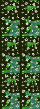 Güzel kumaş deseni. Küçük bir çiçekte eskiz deseni. Raster illüstrasyonu. Güzel çiçek arkaplanı..