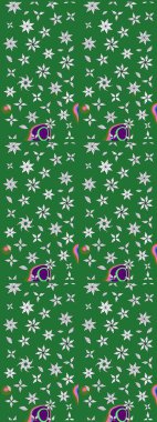 Çiçek kompozisyonu, el boyası, hassas şablon. Üst manzara, yumuşak yeşil renk tarzı. Manzaralı çiçek deseni. Sevgililer günü ve tebrik kartı konsepti için şık bir davet.