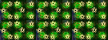 Basit bir kar tanesi. Yeşil, mavi ve gri renklerin çizimi. Soyut duvar kâğıdı, ambalaj dekorasyonu. Kışın sembolü, mutlu noeller, mutlu yeni yıl kutlaması Raster illüstrasyonu..