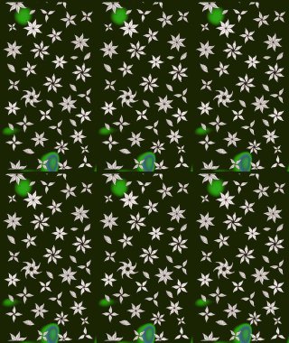 Ağaç dallı bahar çiçekleri ile desen, çiçek silueti ile gri renkler. Raster deseni.