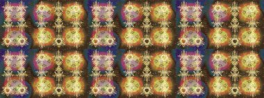 Kahverengi, nötr ve bej renklerde şirin soyut kar taneleri raster tasarımı. Yeni yıl kar tanesi. Düz kar karalama ikonları, kar taneleri silueti Noel afişi için, kartlar.