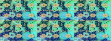 Raster geometrik arka plan. Senin tasarımın için, duvar kağıdı. Altın renkli çizim çizimi. Altın çiçekli mavi renklerde altın eskiz deseni.