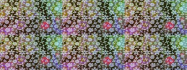 Küçük bir çiçekte eskiz deseni. Hoş bir çiçek geçmişi var. Güzel kumaş deseni. Raster illüstrasyonu.