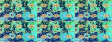 Raster geometrik arka plan. Senin tasarımın için, duvar kağıdı. Altın renkli çizim çizimi. Altın çiçekli mavi renklerde altın eskiz deseni.