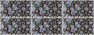 Süslü, dikişsiz, soyut çiçeklerle süslenmiş. Çiçek deseni duvar kağıdı, desen dolguları ve web sayfası arka planı için kullanılabilir. Şekillendirilmiş çiçeklerle kusursuz desen.