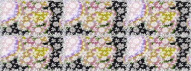 Tarafsız renklerde. Tarafsız renklerde bir papatya deseni. Raster illüstrasyonu.