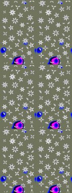 Organik elementler. Raster deseni. Suluboya etkisi. Botanik çizim deseni.