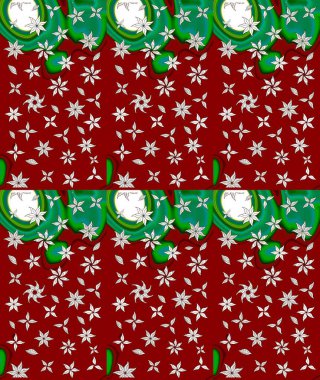 Küçük çiçekteki sevimli çiçek deseni. Kırmızı renkte çiçekler.