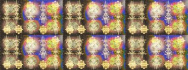 Raster illüstrasyonu. Raster kahverengisi, nötr ve bej kar tanelerinden izole edilmiş. Kar taneleri koleksiyonu. Güzel kış süsleri..