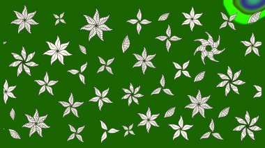 Raster deseni. Yumuşak, yeşil renkli yaz çiçekleri. Raster illüstrasyonu. Küçük çiçekte sevimli çiçek deseni var..