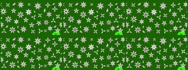 Elle çizilmiş sonbahar çiçeği deseni. Renkli yeşil çizim kalıbı. Doodle tarzı. Tekstil ve kapak tasarımı için mükemmel. Yeşil renkte çiçekler.