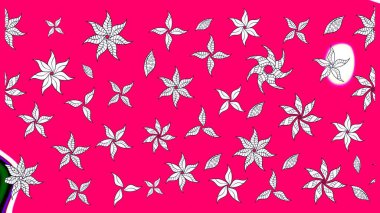 Robot resim. Raster illüstrasyonu. Küçük çiçekte sevimli çiçek deseni var..