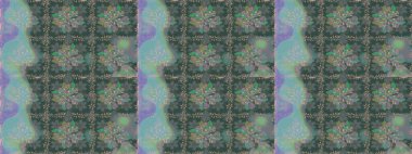 Raster deseni. Çiçek kompozisyonu. Çiçek kolajı. Küçük çiçekte güzel bir desen var. - Yeşil çiçekler. Çiçek arkaplan. Doğa.