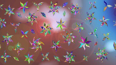 Çiçek arkaplan. Raster illüstrasyonu. Kahverengi renkli şirin tekstil. Çiçek duvar kâğıdı. Renkli çizim deseni.