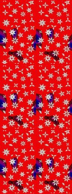 Raster çiçek desenli çiçek deseni, yapraklar, dekoratif elementler, sıçrama, lekeler, el çizimi kontur çizgileri ve Doodle çizim stili, grafik raster çizim çizimi.