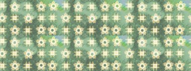 Tarafsız renklerde bahar çiçekleri. Çiçekli karalama şeklinde Raster çiçek deseni. Raster illüstrasyonu.