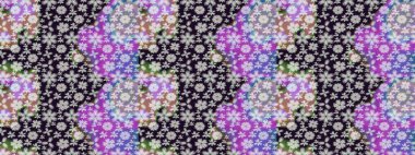 Gri renklerde bahar çiçekleri. Yaprak ve çiçeklerin suluboya resimleri, gri renkte çizimler. Raster illüstrasyonu.