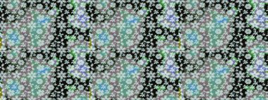 Raster - stok. Eskiz arkaplan modeli. Yapraklı çiçekler ve doğal renklerde papatya çiçekleri..