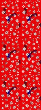 Renkli Bahar Teması eskiz kalıbı. Düz Çiçek Elementleri Tasarımı. Kırmızı ve nötr renklerde çiçekler. Çiçek desenli eskiz, yaz çiçekleri..