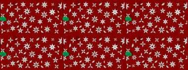 Raster. Kırmızı renkte güzel çiçekler, suluboya desenli eskiz deseni, duvar kağıdı, kart veya kumaş için fayanslı..