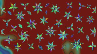 Taşralı şıklığı. Küçük yabani çiçeklerdeki halk modelini çiz. Özgürlük stili Millefleur 'lar. Tekstil, duvar kağıdı, kapaklar, yüzey, baskı, hediye paketi, hatıra defteri, dekupaj için çiçek çayırı arka planı.