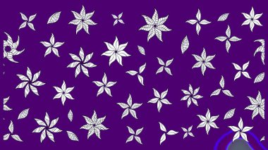 Raster illüstrasyonu. Mor renkli çiçek çizimi. Çiçek deseni. Şatafatlı bahar bahçesi dokusu. Mor renkte çiçekler.