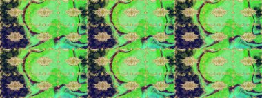 Yeşil renklerdeki altın element. Yeşil yerine altın rengi barok çiçekli eskiz deseni. Lüks, kraliyet ve Viktorya dönemi konsepti. Süslü raster dekorasyonu.