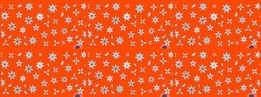 Modern stil dokusu. Çiçek desenli raster, turuncu çizgi grafik desenli soyut raster arkaplan.