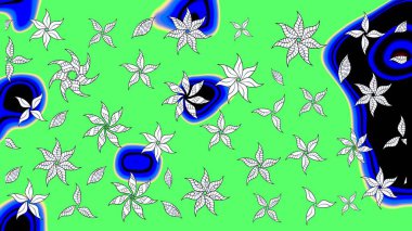 Raster stili kumaş deseni. Çiçekler suluboya çizim deseni.