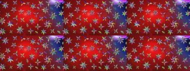 Güzel kumaş deseni. Raster Illustrasyon 'daki Çiçek Deseni' nin son moda çizimi. Düz Çiçek Elementleri Tasarımı. Renkli Yaz Teması çizim şablonu.